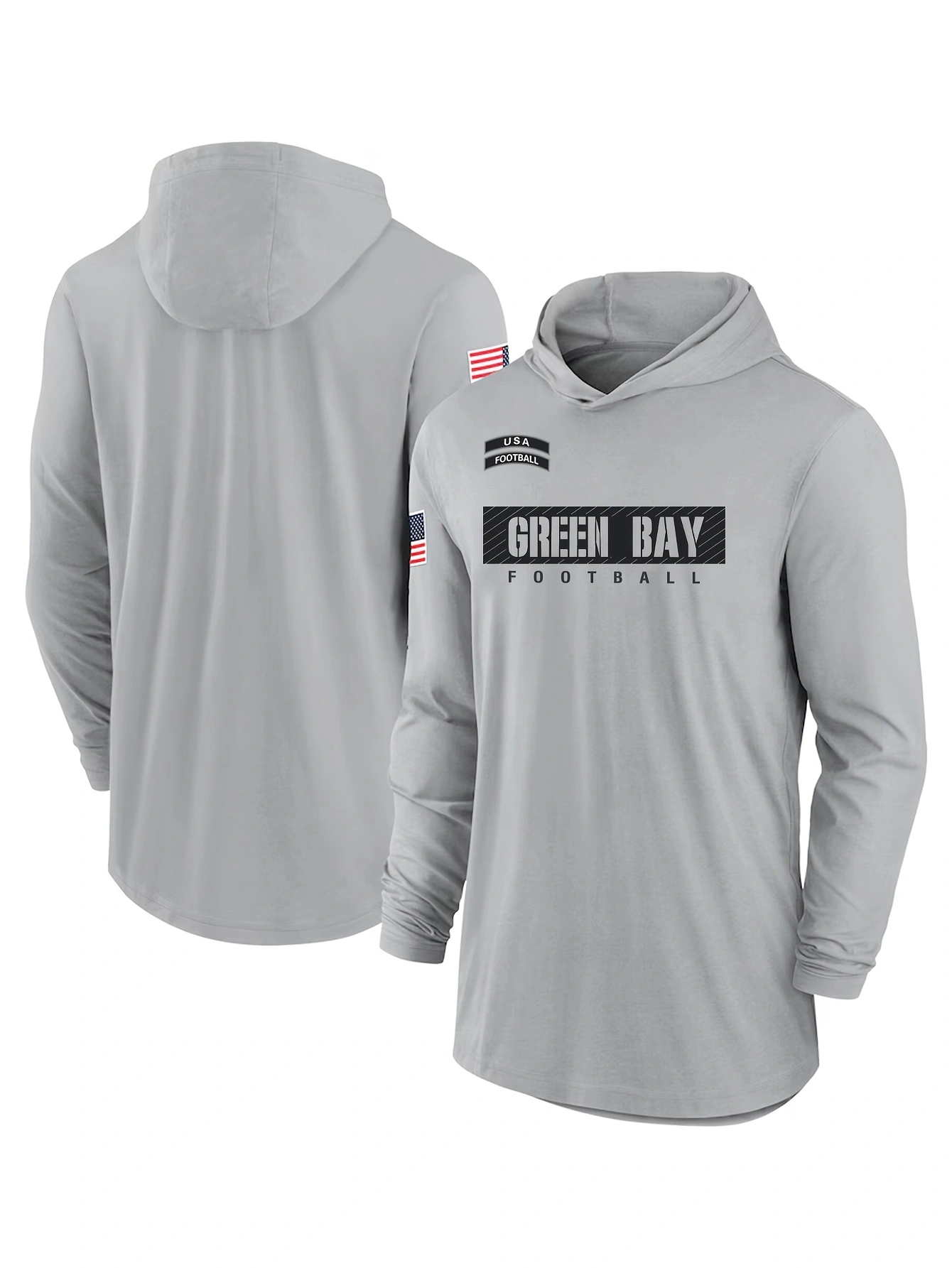 Men Green Bay Packers grey 2025 NFL hoodie->green bay packers->NFL Jersey